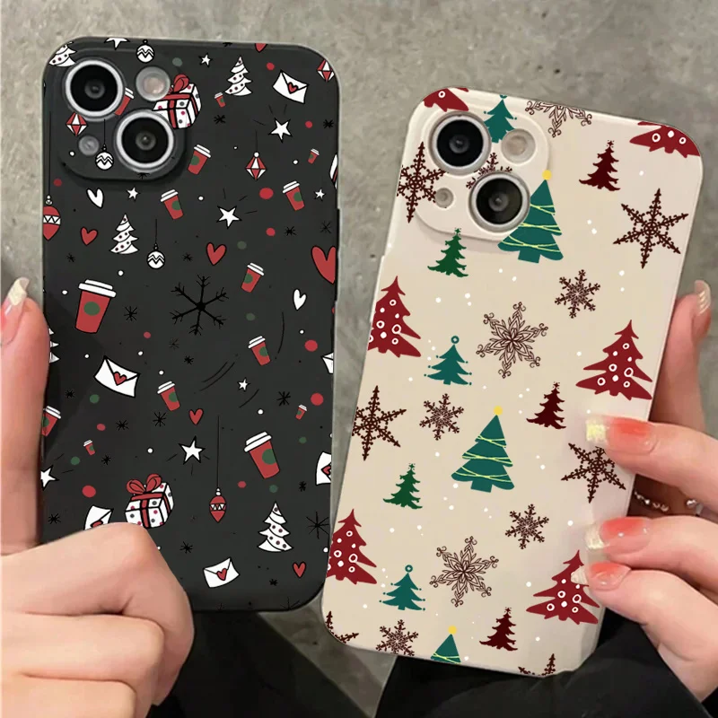 Samsung Galaxy A55 - Winterliche Schneeflocken Weihnachts-Anti-Fingerabdruck-Handyhülle für Samsung Galaxy