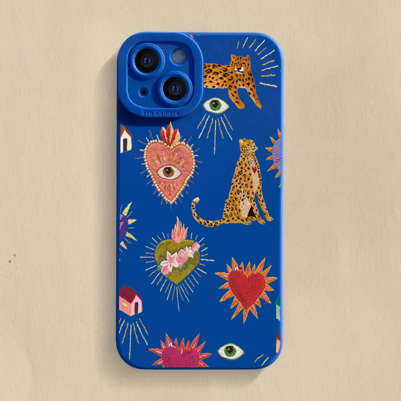 Samsung Galaxy A55 - Blumen-Leoparden-Augen Handyhülle für Samsung Galaxy S26
