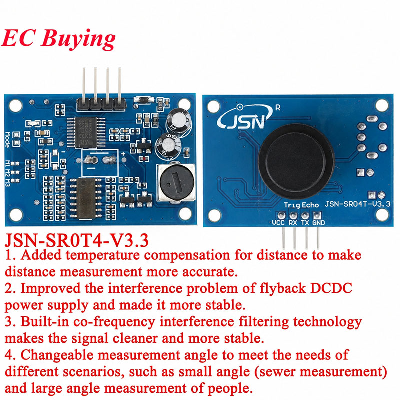 Hydration Sensor Skin - Wasserdichtes Ultraschallmodul JSN-SR04T 3.0 JSN SR04T
