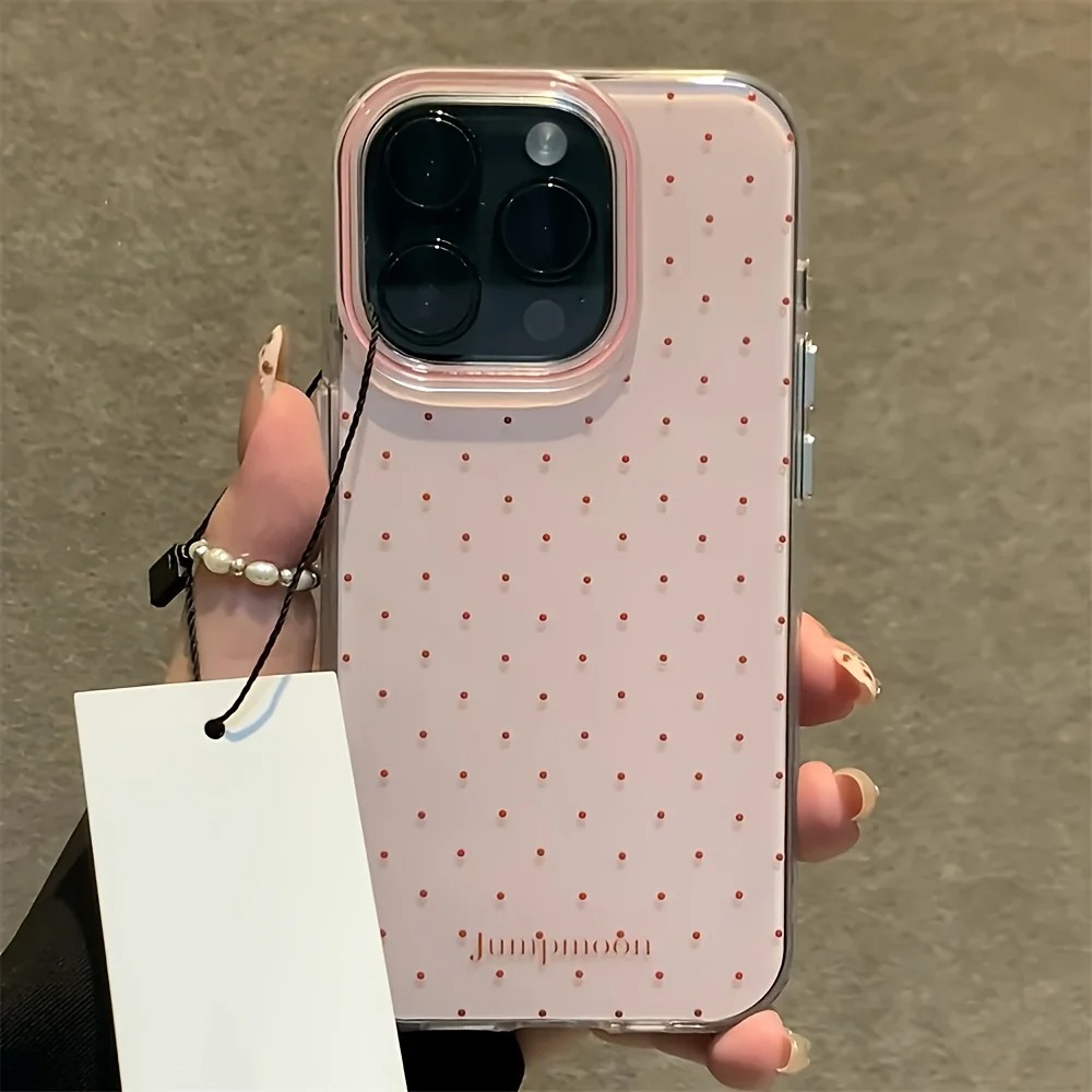 Realme C67 - Rosa Polka Dot Design Handyhülle für