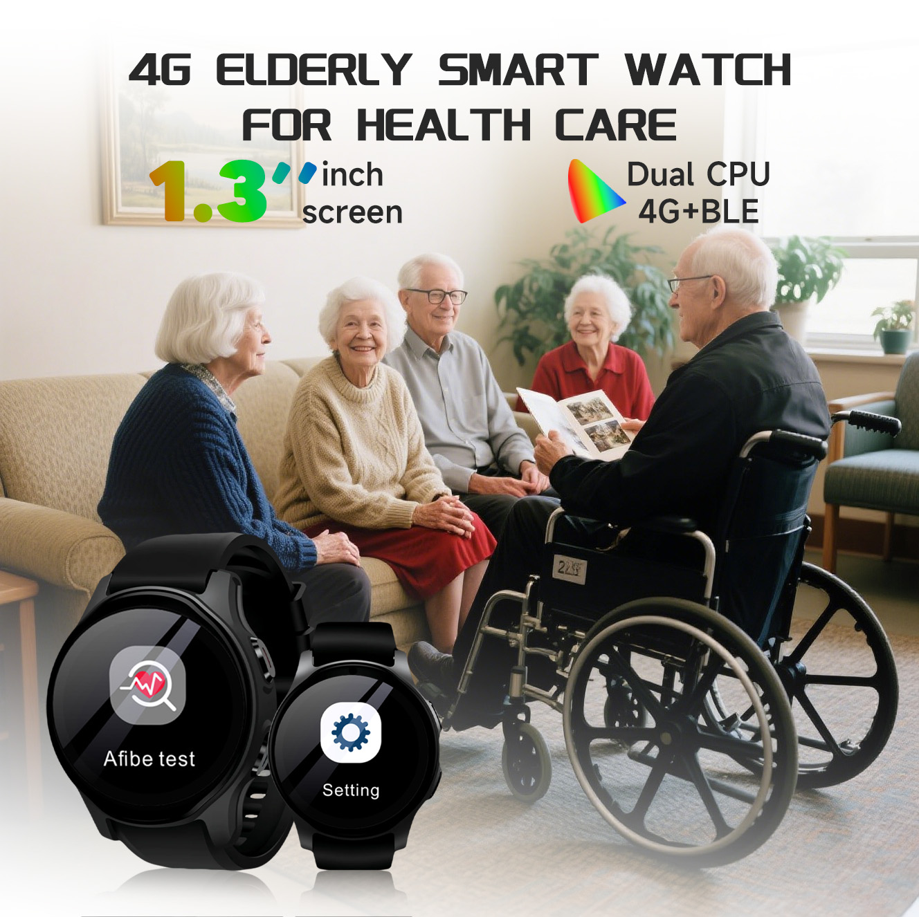 Neue 4G GPS-Navigations-Smartw – Fall Detection Watch Bewertung und Preis