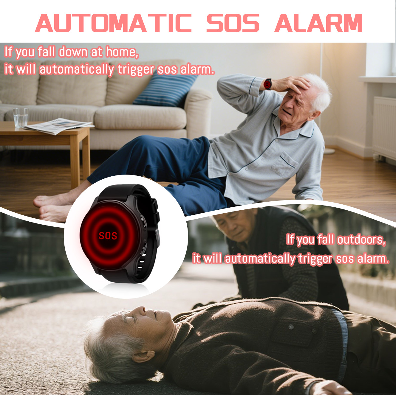 Neue 4G GPS-Navigations-Smartw – Fall Detection Watch Bewertung und Preis